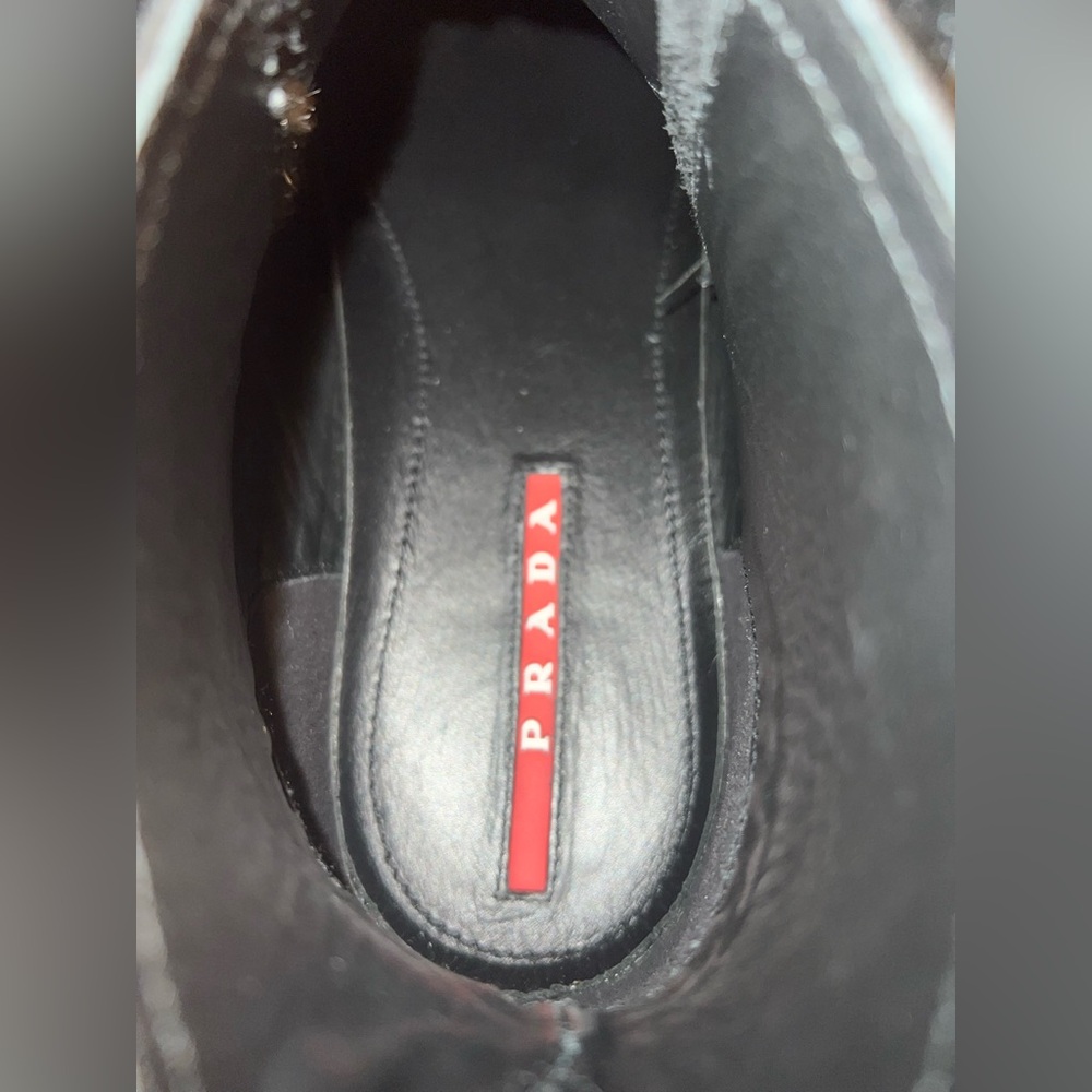 Prada Men's Black Leather Chelsea Boots - Picture 6 of 13
